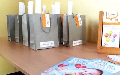 Gefüllte Taschen mit Lehrmaterial